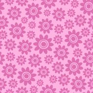 Whimsical flowers seamless pattern