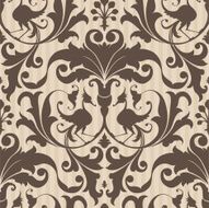 Seamless pattern with bird