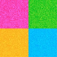 Seamless pattern lifestyle in four bright colours