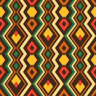 Abstract geometric seamless pattern African style