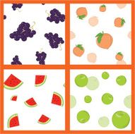 Fruit seamless backgrounds