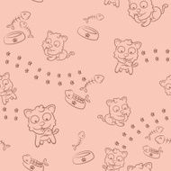 Seamless cat background