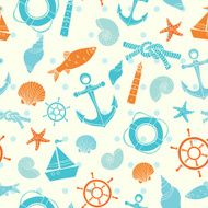 Colorful sea seamless pattern