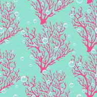 Colorful seamless pattern with corals