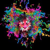 Abstract animal face background