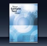 Blue business flyer in an editable vector format