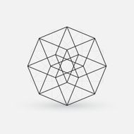 Geometric element line design star shape