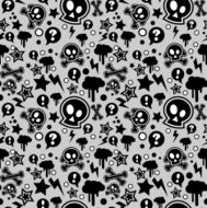 Seamless pattern urban or punk pop feel N2