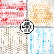 Grunge textures scrapbook elements vector set