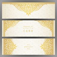 Vintage ornate cards in oriental style N15