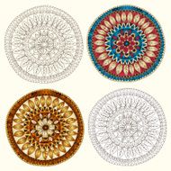 Set of ethnic design element