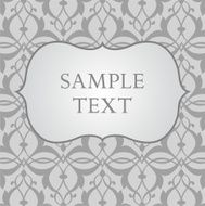 Labels on Gray Damask Background