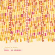 Fire mosaic tiles seamless horizontal border pattern background