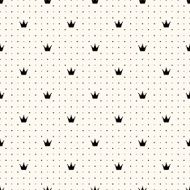 Vector seamless crown retro pattern