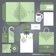 Stationery design set in vector format