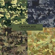 Set of original camouflage patterns Seamless backgrounds N2