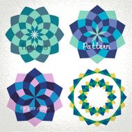 Vector colorful checkered circle frame background