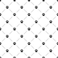 Vector seamless pattern cat paw