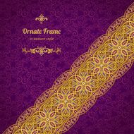 Vector diagonal border in Eastern style