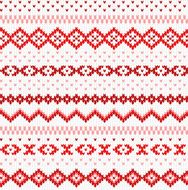seamless red and white knitted background