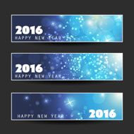 Set of New Year Headers - 2016 N2