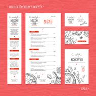 Restaurant menu template Cafe identity Vector illustration