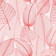 Autumn leaves seamless background pattern