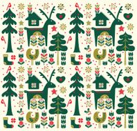 Danish Style Christmas Seamless Pattern