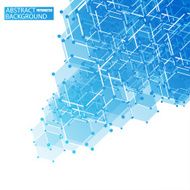 Abstract light blue hexagonal background