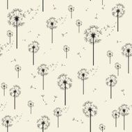 Dandelion Vector Seamless Pattern Modern Stylish Texture N2