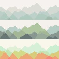 Mountains - seamless pattern