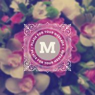 Vintage monogram logo template N2