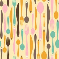 Abstract Cutlery Seamless Tile