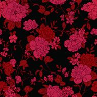 Seamless pattern with flowers rose - Illustration