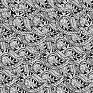 Ornamental seamless pattern Vector black and white texture Seamless N2