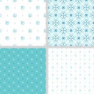 Set of seamless geometrical decorative strip patterns