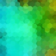 abstract background consisting of green hexagons