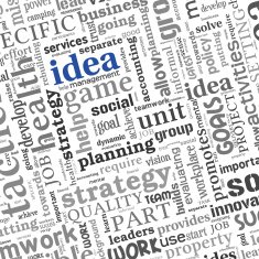 Idea concept words in tag cloud N2