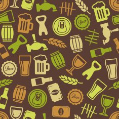 Beer Seamless Pattern N3