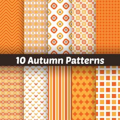 Autumn vector seamless patterns Endless texture for wallpape N2