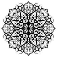 East abstract vector mandala on a white background N2