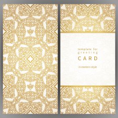 Vintage ornate cards in oriental style N2