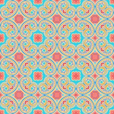 vintage blue and orange pattern