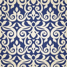 Vector seamless pattern in Victorian style N7