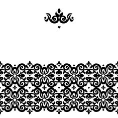 Vector seamless border in Victorian style N2