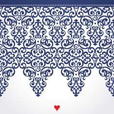 Vector seamless border in Victorian style N4