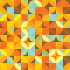Orange Circle Mosaic Pattern