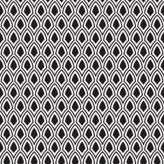 Abstract Seamless Black and White Art Deco Pattern N3