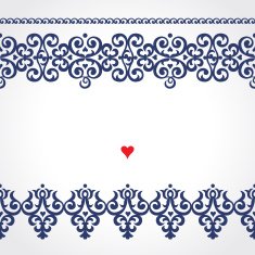 Vector seamless border in Victorian style N8