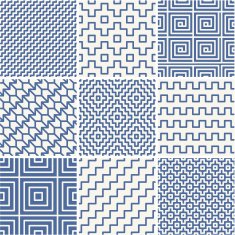 Vector mono line backgrounds with simple patterns